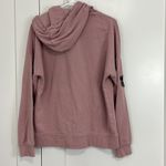 Empyre Small Mauve Pink Rose Embroidered Too Bad Hoodie Sweatshirt with Pocket Photo 7