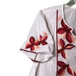 Madewell Shirt Women's Medium White Embroidered Floral Peasant Boho Top H7398 Photo 9