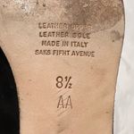 Saks 5th Avenue Saks Fifth Avenue Folio Collection Black Suede Pumps Heels Rosette 8.5 AA Photo 7