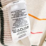 Loft  Ivory Striped Modern Crew Neck Sweater sz XS Photo 9