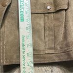 Vintage Women’s‎ Suede Leather Barn Cropped Trench Jacket Size 11 Handmade Tan Photo 13