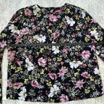 Catherine Malandrino Floral Long Sleeve Flouncy Flare Career Blouse Top Sz S Photo 14