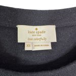 Kate Spade Mixed Media Stripe Hem Cotton Silk Sweater Black Size XS Photo 6