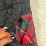 Pendleton Petites  Vest Womens L Wool Black Cable Knit Flannel Plaid Snap Zip Photo 3