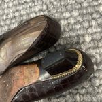 Bruno Magli Vintage 80s Brown Leather Chunky Heel Size 8 Photo 6