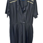 Vintage S.L.Fashions size 16 padded shoulders dress. Black Photo 0