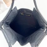 Foley + Corinna Fold Over Purse Handbag Brown Suede & Black Patent Photo 3