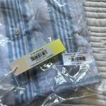Summersalt  The Perfect Boyfriend Shirt - Cabana Stripe in Sky Photo 5