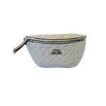 Jones New York Signature Fanny Bag Belt Off White Gray Front & Back Zipper Photo 10