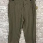 Sandro  Linen Blend Cropped Pants Photo 0