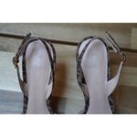 Stuart Weitzman Leopard Print Suede Slingbacks Pumps Kitten Heels Size 6 Photo 4