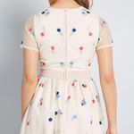 Modcloth Blush Dreamy Details Embroidered Beaded Mini Dress Size Small Photo 1