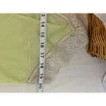 Women's Unbranded Slip Dress, Size Unknown, Yellow with Beige Lace Photo 7