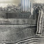 RISEN LOS ANGELES High Rise Distressed Jeans Frayed Hem Waist Dark Grey size 30 Black Photo 8