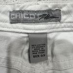 Chico's Platinum Size 0.5 US S 6 Crop Jeans Women’s White Denim Mid Rise Stretch Photo 7
