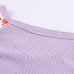 PURPLE CONTRAST EYELET KNIT TOP Size undefined Photo 4