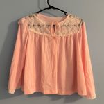 sabrina carpenter inspired vintage baby doll style blouse pink with lace detail Size M Photo 0