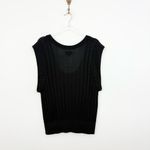 Anthropologie Maeve by Black Ribbed Sweater Vest Photo 5
