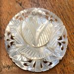 MOTHER OF PEARL BROOCH! Flower Design Photo 0