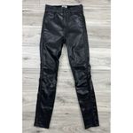 AGOLDE  Roxanne Leatherette‎ High Rise Leather Pants Jeans in Black Women's Sz 24 Photo 1