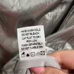 superdown NEW NWT  Gwen Long Sleeve Draped Neck Mini Dress In Silver Metallic Photo 8