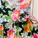 NIKI Vintage 80s Floral Strapless Retro Short Prom Dress Multiple Size M Photo 2