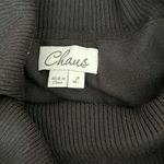 Chaus size large black short sleeve cowl neck tunic sweater EUC Black Photo 7