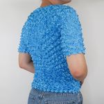 Vintage 90s Blue Bubble Popcorn Shirt Size undefined Photo 2