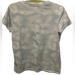 Rae Dunn Lucky Tie Dye Blue White Casual Preppy Stretch Short Sleeve Tee Shirt Photo 1