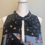 Anastasia Bird Floral Patchwork Cold Shoulder Silk Dress Parker Photo 2