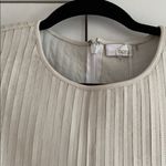 Ecru  White Genuine Leather Tank Top Size Medium Photo 2