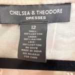 Chelsea & Theodore Striped Shift Fringe Hem Dress size 12 Multiple Photo 2