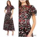 Mac Duggal  $798 EMBELLISHED BUTTERFLY TEA LENGTH A LINE DRESS 20323 Photo 2