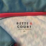 Bette and Court women's medium blue white pink polo golf tennis shirt short Photo 7
