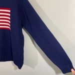 SF Citywear Women Navy American Flag Knit Crew Neck Pullover Sweater Size L/XL Size L Photo 6