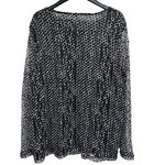 Chico's Chico’s Black Polka Dot Lace Top with Tiered Long Sheer Sleeves Size 4/ XXL Photo 5