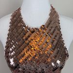 Free People Free People Disco Cami Size Small Rose Gold Sequins Photo 5