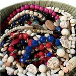 MCM Hat Box Full of Vintage Plastic Necklaces Jewelry Pink Photo 4