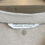 Athleta  Oatmeal Heather Jersey Knit V-neck Top, M Photo 2
