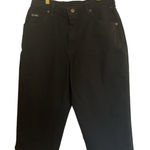 Lee Women’s Black Stretch Capri Pants Size 12 Medium NWT Photo 0