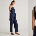 Quince 100% European Linen Square Neck Jumpsuit Sz xl Blue Photo 1