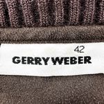Gerry Weber Wool Shirt Jacket Button Down Faux Leather Pockets Rib Brown 42 L Size L Photo 1