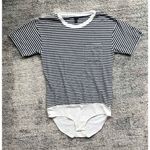 J.Crew Women's Pocket Stripe T-Shirt Bodysuit Photo 2