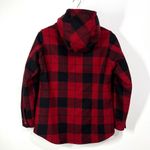 Pendleton  Alta Plaid Hooded Wool Blend Coat Womens Small‎ Petite Zip Snap Pocket Photo 3