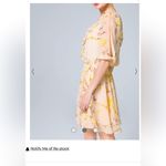 White House | Black Market  Floral Print Ruffle Trim Blouson Dress Yellow Flowy S Photo 6