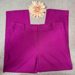 Loft  Riveria Slim Pants Linen Blend Magenta Shadow Size 12 Holiday Party Wear Photo 8