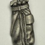 Ms Dee Golf Bag Brooch Brooch Pin With Earrings Pewter Silver Tone For Golfer Photo 0