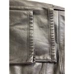 Chico's Faux Leather Ponte Slim Pants Size 16 S Classic Fit Black Coated Slimming Photo 11