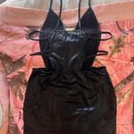 do my self y2k dead stock faux leather cut out club mini dress with tag Photo 3