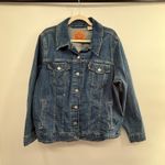 Levi's Denim Trucker Jacket Women's 2X Blue Jean Jacket Stretch Classic Photo 0